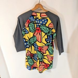 LuLaRoe Tops - LulaRoe Randy Statue Of Liberty Raglan Sleeve LuLaRoe Tops - LulaRoe Randy Statue Of Liberty Raglan Sleeve